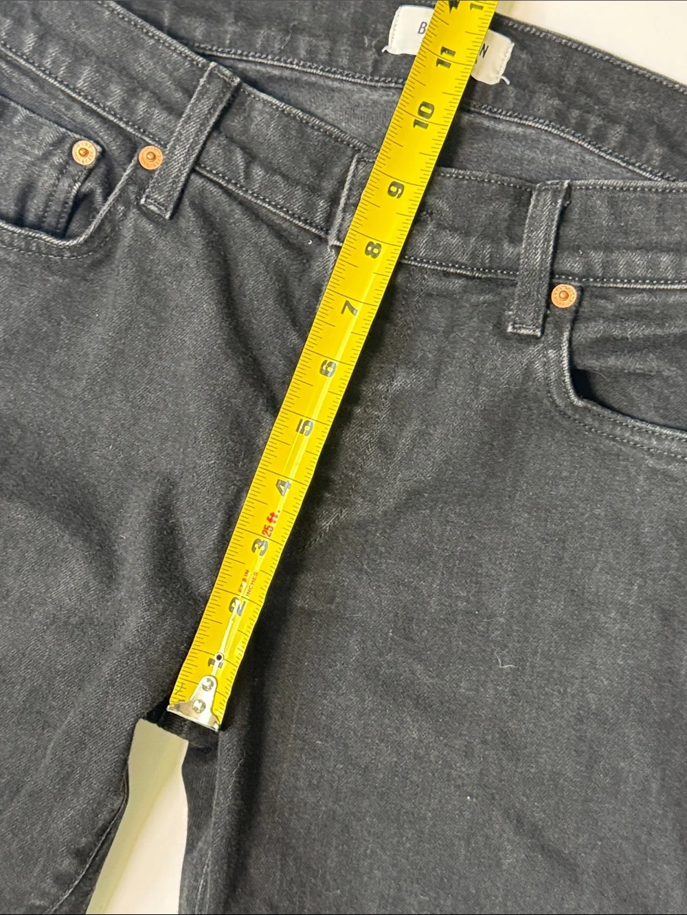 BUCK MASON Selvedge Slim Fit Black Jeans Button Fly Classic Stretch Men's 33 - Picture 10 of 14